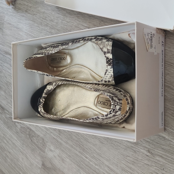 Jimmy choo- snake skin flats - Picture 3 of 4